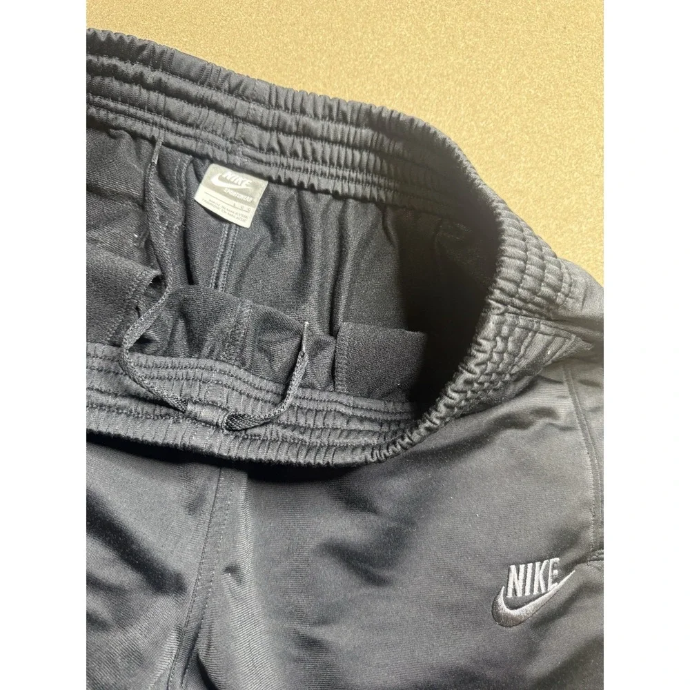 Vintage Nike Sportswear Sweat Pants Adult L Gray Logo Drawstring Heavy Ankle Zip